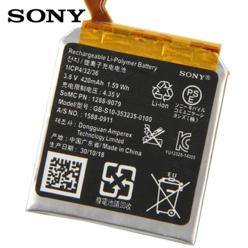 Originalus SONY SWR50 Baterija Sony Smart Watch 3 SW3 SWR50 3SAS Originali Pakeitimo Žiūrėti Baterijos 420mAh Su nemokamais įrankiais