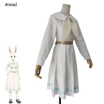 Anime Beastars Haru Cosplay Kostiumų White Rabbit Suknelės Tiktų Gyvūnų Mielas Suknelė Legoshi Marškinėliai, Kelnės Nustatyti Perukai Merginos, Moterys, Vyrai