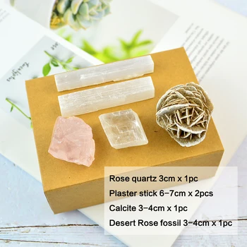 Natūralus kristalas brangakmenio Mineralinių Pavyzdys dovanų Dėžutėje Desert Rose Akmens, Gipso rose kvarco akmens helaing namų puošybai