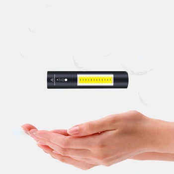 XANES COB 4Modes Zoomable USB Įkraunamas LED Žibintuvėlis Nešiojamų Darbo Žibintas Šoninis Lempa Žibintuvėlis, Avarinis Žibintas Žibintai
