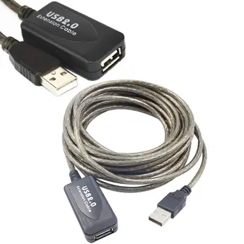 USB 2.0 5M/10M/15M/20M ilgiklis Aktyvus Kabelis Kartotuvas Vyrų ir Moterų greitųjų Laidas, USB Adapteris, Skirtas Nešiojamas KOMPIUTERIS