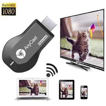 4K TV Stick 2.4 G Bevielio 1080P Wifi HDMI Dongle Rodyti Chromecast Aircast Miracast 