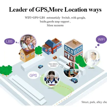 D99/D99+ Vyresnio amžiaus GPS Wifi Tracker SOS Sporto Laikrodis Saugos Anti-Lost Locator Žiūrėti 