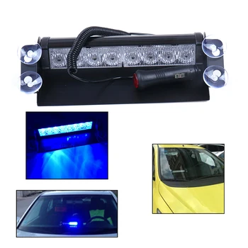 8 LED Automobilis, Sunkvežimis, Pagalbos Flasher Brūkšnys Strobe Įspėjamoji Lemputė 12V Dieną Veikia 