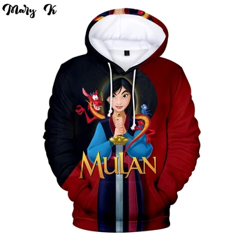 2020 Populiarus Filmas Mulan 3D Anime Berniuko/Mergaitės Hoodie Megztiniai Vyrams, Moterims Spausdinti Kūdikių Palaidinukė Harajuku Rudens Žiemos Drabužių