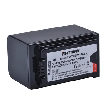 Batmax 3pc VW-VBD58 VBD29 VBD58 VBD78 VBD55 Bateria +LCD Greitai Dual Kroviklis Panasonic AJ-HPX260MC,HPX265MC,PX270