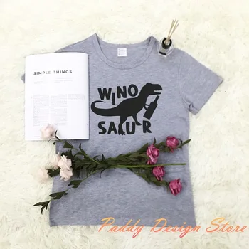 OKOUFEN Winosaur Triblend T-shirt Juokingas mielas Moterų marškinėliai mados estetinės medvilnės tees crewneck viršūnes drabužių laiškas spausdinti tees