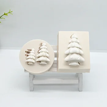 2vnt 3D Kalėdų Eglutė Minkštas Silikono Formos Kepimui ,Tortas Dekoravimo Priemonės Torto Formos Virtuvės Kepimo Priedai FM004