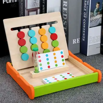 Montessori Mediniai Žaislai, Keturių Spalvų ir Vaisių Dvipusis Porą Vaikų Loginio Mąstymo Žaidimas Ikimokyklinio mokymo mokytis