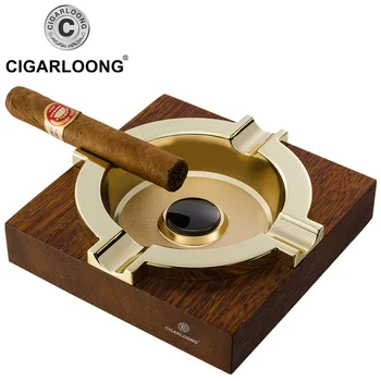 Aukštos Kokybės Medžio masyvo Peleninės Cigarų Turėtojas Metalo Aikštėje Stalo Peleninę 4 Pirštų Turėtojai Office Pelenų Plokštelės KAIP-7001