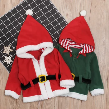Super Mielas Kalėdų Senio Striukė Kūdikių Berniukų, Mergaičių Pateikti Ilgomis Rankovėmis Romper Šalis Žaidimas Purus Kostiumas Homewear Pižama
