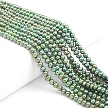 Spalvos Apvalių Perlų Karoliukus, Mados Natūralių Gėlavandenių Perlų Prarasti Karoliukai Papuošalai Priėmimo 
