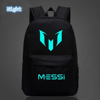 Mokyklos Pečių Futbolo Krepšiai Messi Logotipo Spausdinimo Šviesos Kuprinės Vaikams, Vaikams, Kelionės Mochila