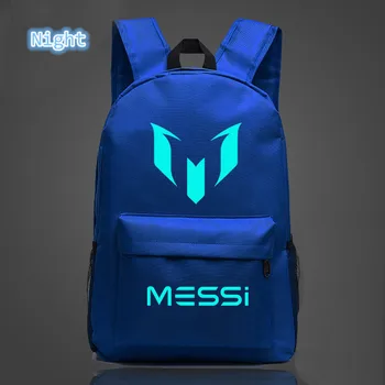 Mokyklos Pečių Futbolo Krepšiai Messi Logotipo Spausdinimo Šviesos Kuprinės Vaikams, Vaikams, Kelionės Mochila