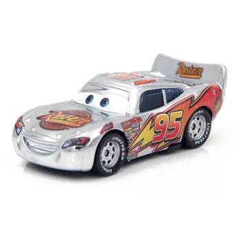 Disney Pixar Automobilių Auksas, Sidabras McQueen 1:55 Diecast Metalo Lydinio Modelio Automobilių Žaislai, Gimtadienio Dovana Vaikams Berniukams