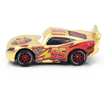 Disney Pixar Automobilių Auksas, Sidabras McQueen 1:55 Diecast Metalo Lydinio Modelio Automobilių Žaislai, Gimtadienio Dovana Vaikams Berniukams