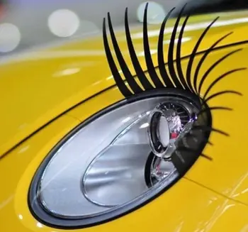 3D Automobilių Eyelashs/3D Žavinga Juoda Netikrų Blakstienų Netikrų Blakstienų Automobilių Lipdukai Žibintų Apdaila Juokinga automobilio Lipdukas Nemokamas Pristatymas