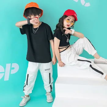 2020 Naujų Vaikų Hip-Hop Kostiumu Mergina Hip-hop Seras Šokių Šou Tarnauti Mergina Šokių Bamba Veiklos Drabužiai