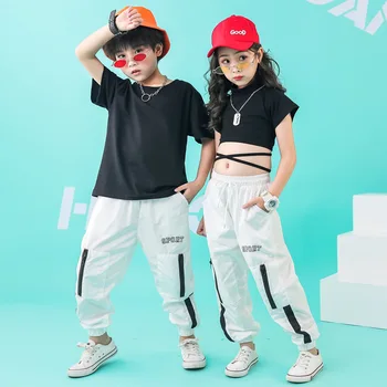 2020 Naujų Vaikų Hip-Hop Kostiumu Mergina Hip-hop Seras Šokių Šou Tarnauti Mergina Šokių Bamba Veiklos Drabužiai