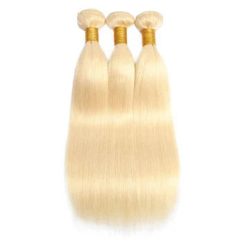 Queenlife 613 Blond Plaukai Ryšulių 26 28 30 colių Brazilijos Plaukų Pynimas Pluoštas 1/3/4 vienetas Medus, Šviesūs, Tiesūs Žmogaus Plaukai Remy Plaukų