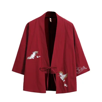 Ne Išnyks Siuvinėjimo Nacionalinės Muitinės Hanfu Megztinis vyrams tradicinis japonų kimono japonijos vintage drabužių