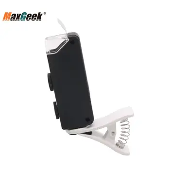 Maxgeek 60-100X Zoom Skaitmeninį Mobilųjį Telefoną Mikroskopu Maginifier Galinio Dangtelio iPhone6 5S 