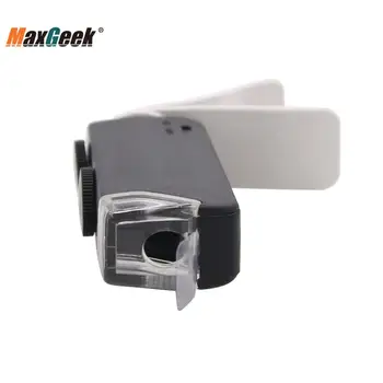 Maxgeek 60-100X Zoom Skaitmeninį Mobilųjį Telefoną Mikroskopu Maginifier Galinio Dangtelio iPhone6 5S 