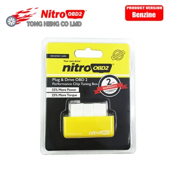 Geriausios Kokybės NitroOBD2 Ben-zine Automobilių Plug and Drive OBD2 Chip Tuning Box Daugiau Galios / Daugiau Sukimo momento Nitro OBD2 Nemokamas Pristatymas
