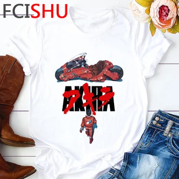 Estetinės Akira Mados Anime Marškinėliai Vyrams Unisex Pora Juokingas Animacinių filmų T-shirt Mados Hip-Hop Grafinis Marškinėlius Anime Top Tees Vyras