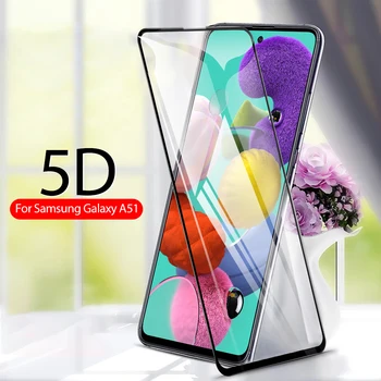 5D Apsauginis Stiklas Samsung Galaxy A51 SM-A515F Visą Lenktas Padengti Grūdinto Stiklo Samsung Galaxy A71 Screen Protector 9H