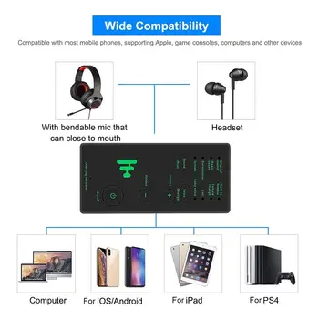 2020 Naujas Balso Keitiklis Mini Nešiojamieji Balso Moduliatorius su Reguliuojamu Balso Funkcijų Telefono, Kompiuterio Garso plokštės