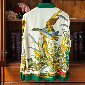 Kilimo ir tūpimo tako Prekės ženklą, Dizainą, Prabangos Plius Dydis Top 2020 Metų Vasaros Baroko Rūmai Vintage Marškinėliai Moterims Spausdinti ilgomis Rankovėmis Palaidinė Drabužius, 3L