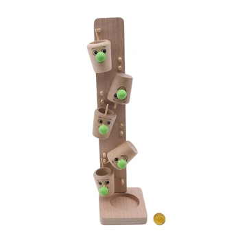 Montessori Medinių Blokų Medžio, Stiklo Kamuolys Paleisti Stebėti Žaidimą Vaikams Vaikų Žvalgybos Švietimo Žaislas Kūdikiui Vaikų Dienos Dovanų