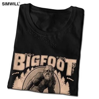 Mados Naujų Atvykimo T-Shirts Mens Medvilnės Derliaus Bigfoot Slėpti Ieškoti Sportinius Marškinėlius Trumpomis Rankovėmis, O Ant Kaklo Kempingas Turistas Grafinis Tees