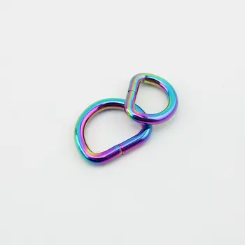 50pcs 25mm 20mm Atidaryta D Rainbow ring turas krašto metalų lydinio, apvalios briaunos d-žiedas ne suvirintos