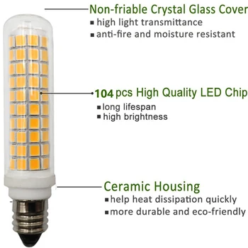 E11 LED Lemputės, Mini Šviestuvai Bazės, 120W 100W Halogeninės Lemputės Pakeitimas,10W,1100LM, AC120V, Pritemdomi E11 LED Lemputės 2vnt/daug
