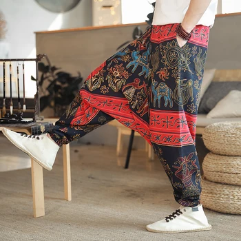 Medvilnės Skalbiniai Haremo Kelnės Cross Laisvalaikio Hip-Hop Jogger Kelnes Vyrų 2020 M. Vasarą Madingas Streetwear Vyras Atsitiktinis Kelnės