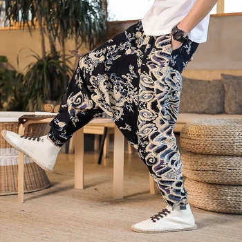 Medvilnės Skalbiniai Haremo Kelnės Cross Laisvalaikio Hip-Hop Jogger Kelnes Vyrų 2020 M. Vasarą Madingas Streetwear Vyras Atsitiktinis Kelnės