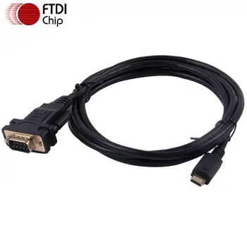 USB C C TIPO su DB9 RS232 Serial Adapter Keitiklio Kabelį Su FTDI Chip 6ft Paramos Win10/8/7/XP 