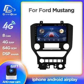 Android 10.0 4G Lte Automobilio multimedia navigacijos GPS grotuvo Ford Mustang IPS ekranas Radijas