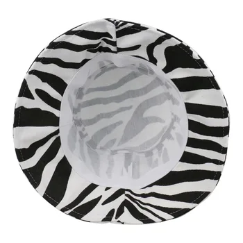 FOXMOTHER Naujas Mados Juoda Balta Dryžuotas Zebras Kibirą, Skrybėlės Moterims Moteriški
