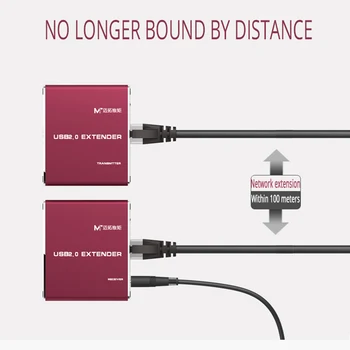 MT-VIKI USB 2.0 Extender 100M Aukštos Kokybės USB kategorijos RJ45 UTP LAN kabel Extendion USB Kartotuvas su Galios MT-450FT