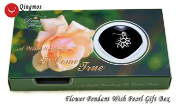 Qingmos Noras Pearl 20mm Gėlių Karoliai Pakabukas skirta Moterims ir Gamtos Perlas Austrių Chokers Karoliai 17