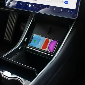 PR 2 Modernizuotos Tesla Model 3 Y Mobiliojo Telefono Belaidį Kroviklį Priedais Rinkinys Konsolė Horizontaliai Charging Pad 