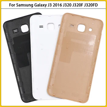 10vnt Nauji J320 Galinis Korpusas Case For Samsung Galaxy j3 skyrius 2016 J320F J320FD Plastiko Baterijos Dangtelis Durys Galinio Dangtelio Pakeitimo