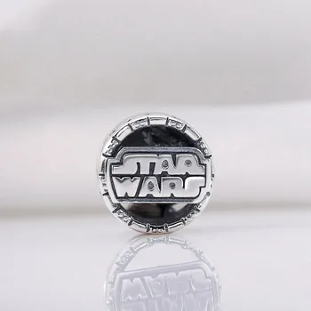 925 sterling silver DIY karoliukai,Star Wars, C-3PO ir R2-D2 ažūrinės figūrinių 2020 žavesio apyrankės papuošalai
