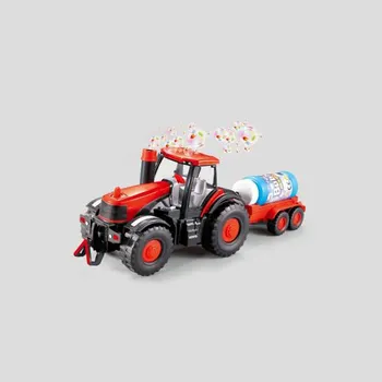 Elektros Burbulo Pūtimo Ūkio Traktoriaus su Šviesos, Garso Kanalo Burbulas Tirpalas Butelis Vaikų Automobilių Švietimo Žaislų Rinkinys