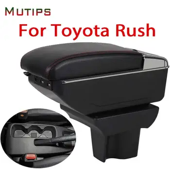 Mutips porankiu Toyota rush reikmenys, automobilių stiliaus odinis USB box konsolė interjero detalių dekoravimas 2018 19