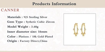 CANNER Kūrybos Universalus Geometrijos Auskarai Moterims S925 Sterlingas Sidabro Auskarų Stud Auskarai Fine Jewelry Pendientes