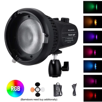 COB Vaizdo Šviesos RGB Full LED Šviesos Bi-Color 3200-5600K 360 Spalvų kamera Kamera 